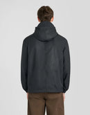Waxed Hooded Utility Jacket - Jet Black