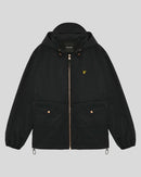 Waxed Hooded Utility Jacket - Jet Black