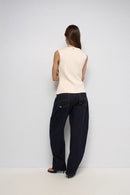 V Neck Waistcoat - Beige