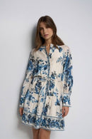 Floral Dress - Royal Blue