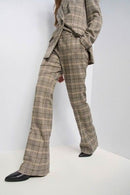 Check Flared Chino - Check