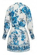 Floral Dress - Royal Blue