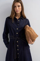 Shirt Dress - Blue