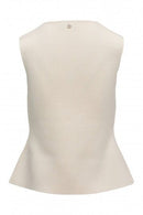 V Neck Waistcoat - Beige