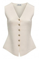 V Neck Waistcoat - Beige