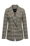 Check Double Breasted Blazer - Check