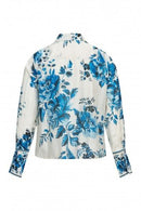 Floral Print Shirt - Royal Blue