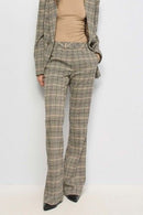 Check Flared Chino - Check