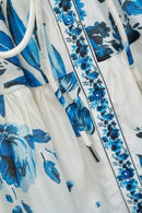 Floral Dress - Royal Blue