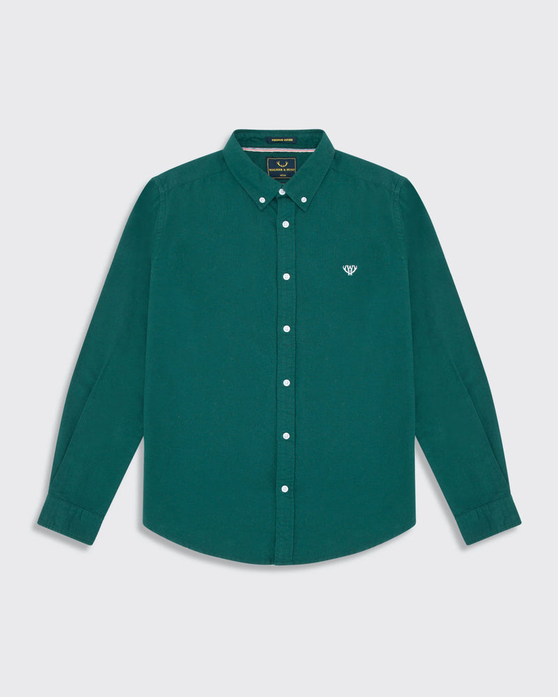 Long Sleeve Oxford Shirt - Dark Green