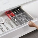 Duo 7 Piece Drawer Organiser - Grey/Red