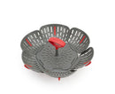 45031JJ Duo Folding Steamer Basket - Grey/Red