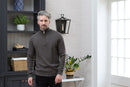 Justin 1/2 Zip Jumper - Stone Melange