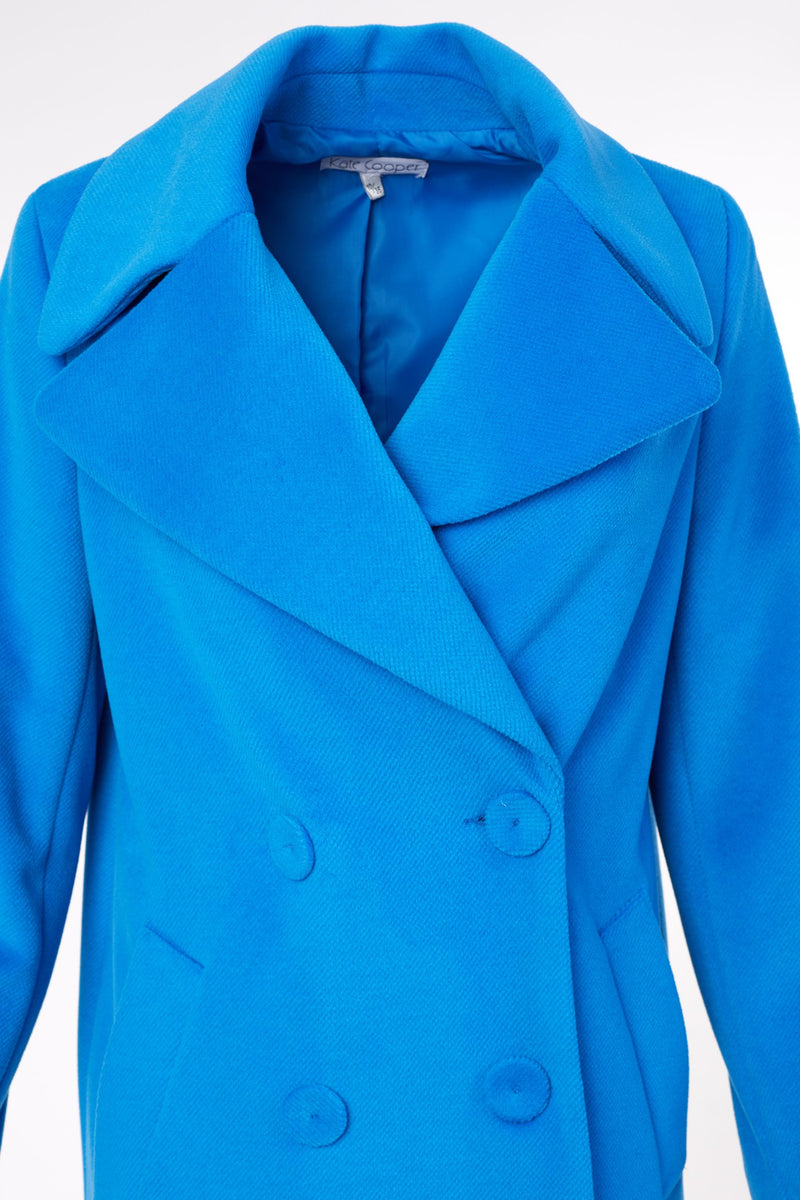 Jeet Pocket Wool Coat - French Blue