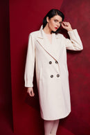 Pleated Cuff Coat - Off White