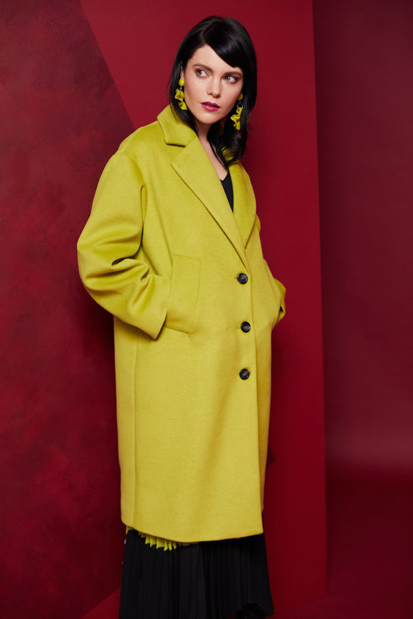 Kate Cooper Jeet Pocket Flap Coat - Lime