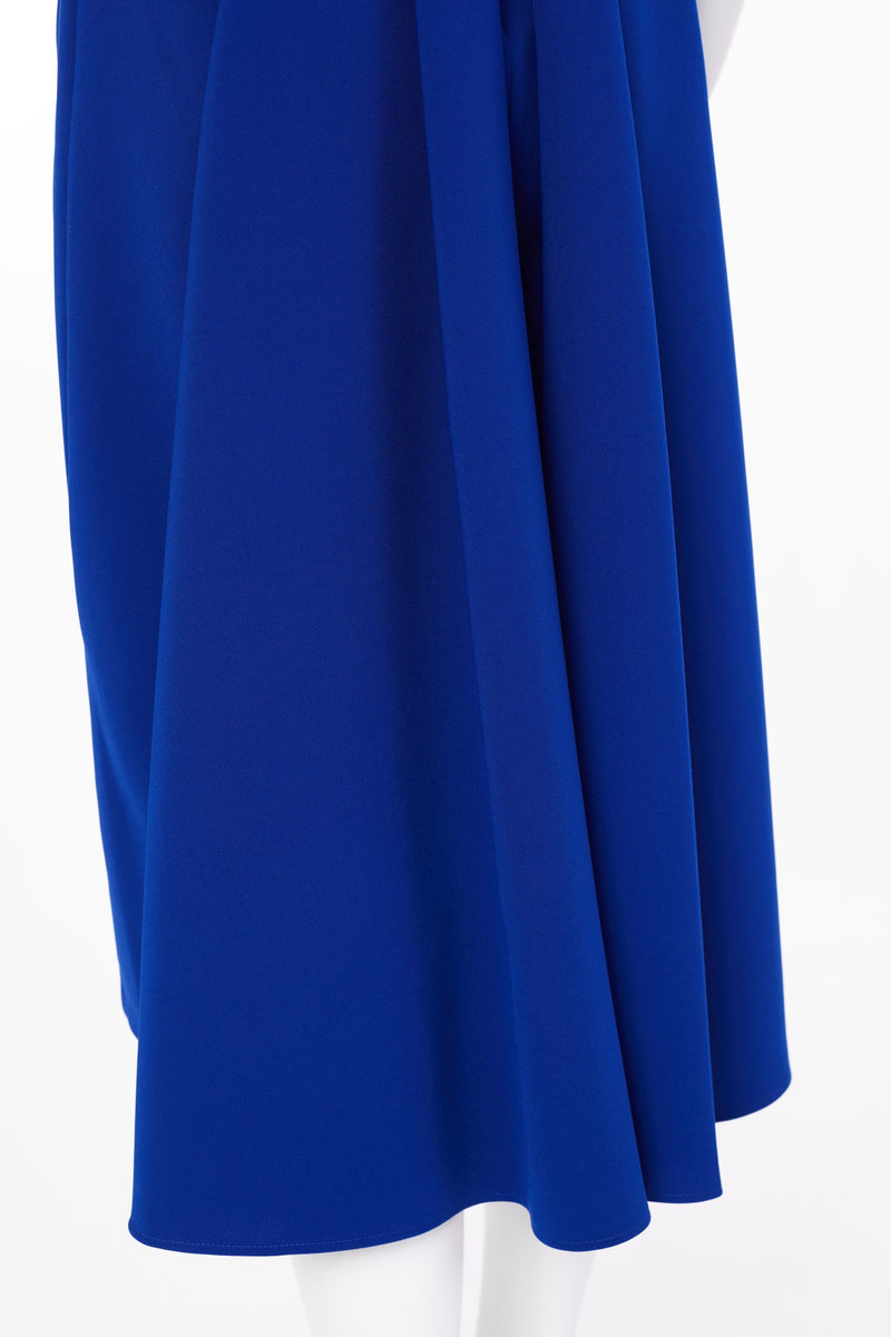 Shawl Collar Dress - Royal Blue