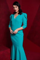 Frill Hem Plain Dress - Capri