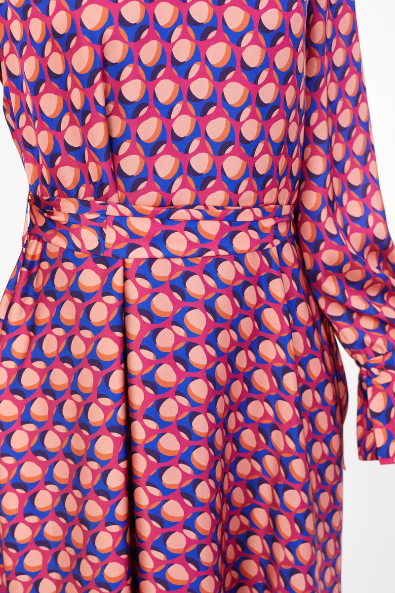 Tie Belt Full Dress - Coral