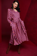 Tie Belt Full Dress - Coral