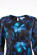 Butterfly Print Dress - Capri