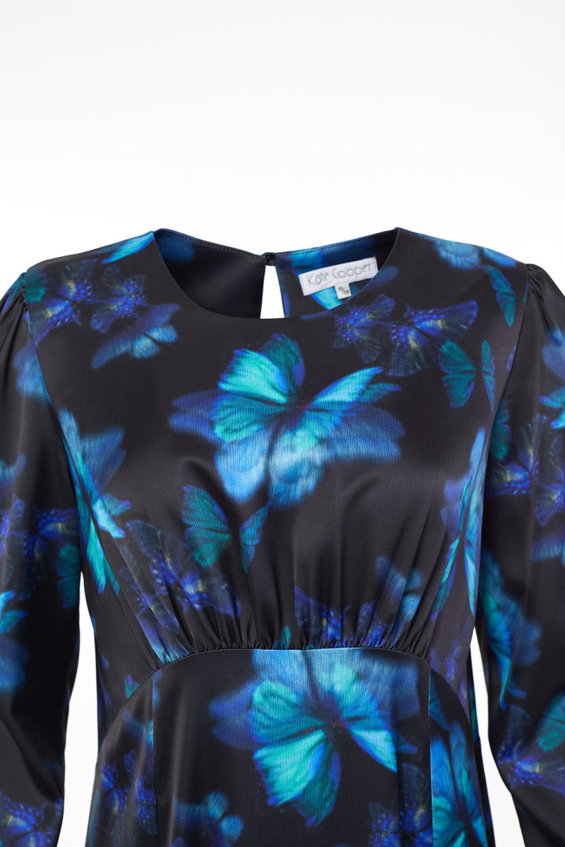 Butterfly Print Dress - Capri