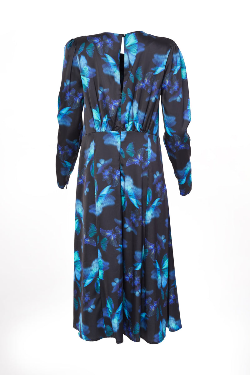 Butterfly Print Dress - Capri
