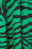 Kate Cooper Zebra Print Full Dress - Black/kelly Green