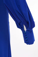 Drape Front Jersey Dress - Royal Blue