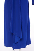 Drape Front Jersey Dress - Royal Blue