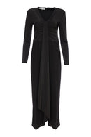 Front Pleat Detail Jumpsuit - Black