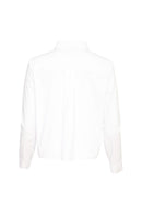 Flower Trim Shirt - White