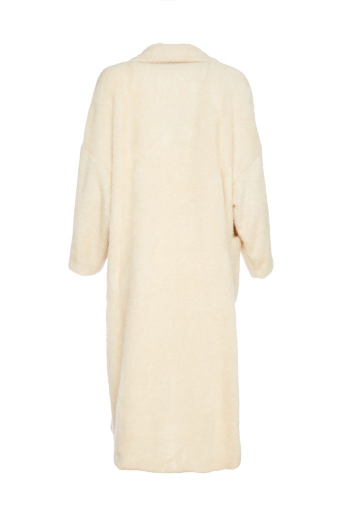 Faux Fur Coat - Linen