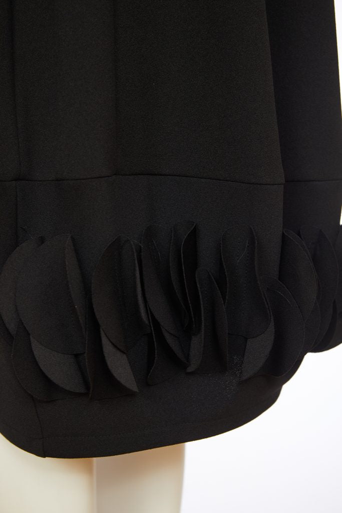 Ruffle Hem Dress - Black