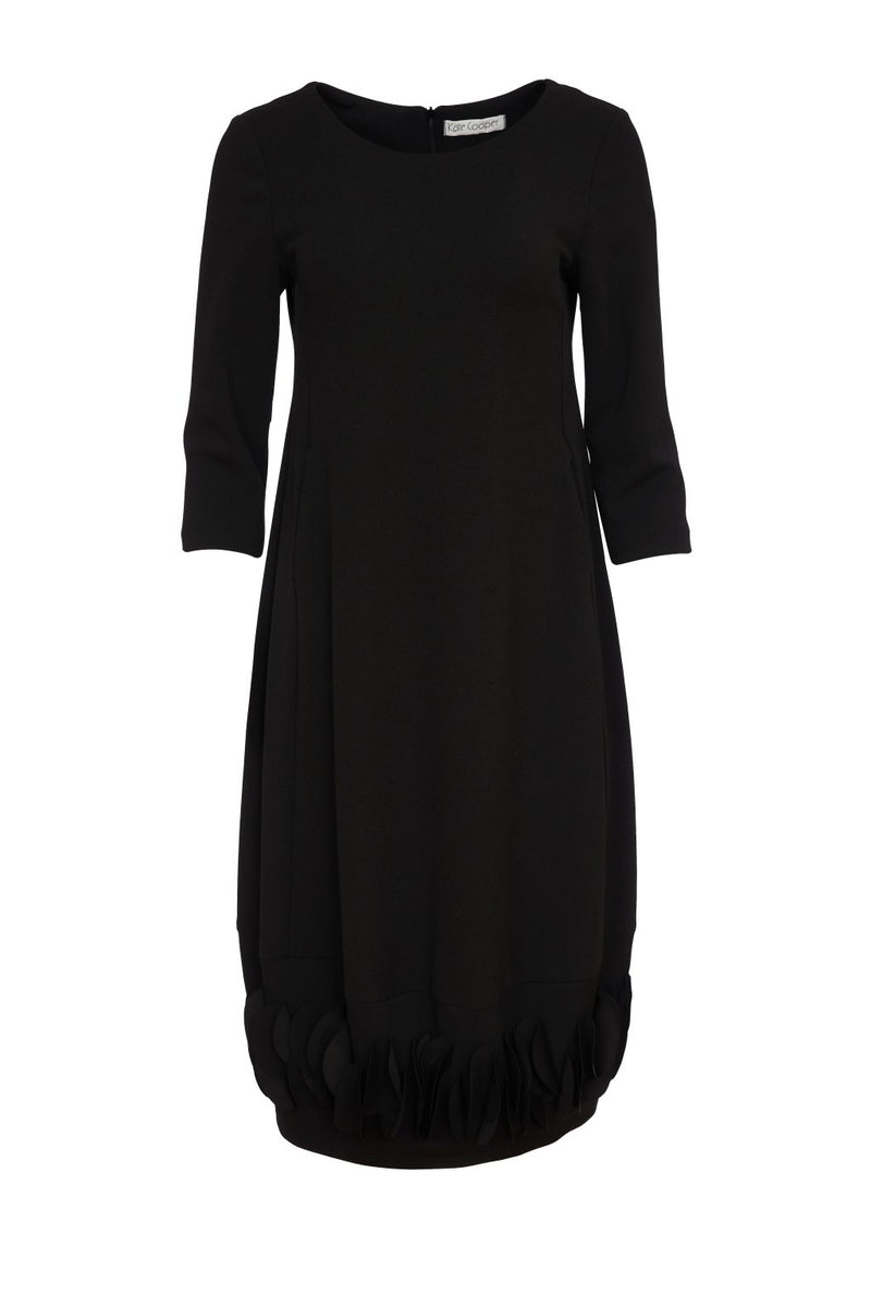 Ruffle Hem Dress - Black