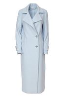 Wool Mix Coat Sleeve Tabs - Ocean Blue