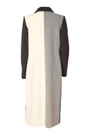 Wool Mix Coat - Cream/silver