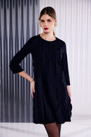 Round Neck Dress - Navy