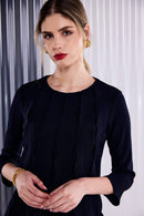 Round Neck Dress - Navy