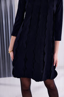 Round Neck Dress - Navy