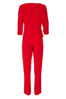 Jumpsuit With Wrap Detail - Poppy Red