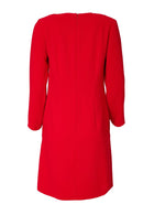 Cut Neckline Dress - Poppy Red