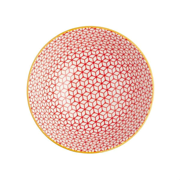 Blue Geometric Bowl - 15.7cm