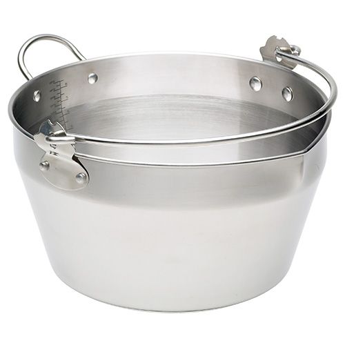 Stainless Steel Maslin Pan with Handle - 30cm