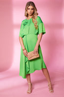 Angle Hem Dress - Apple