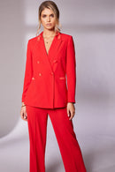 Satin Collar Jacket - Chilli