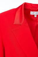 Satin Collar Jacket - Chilli