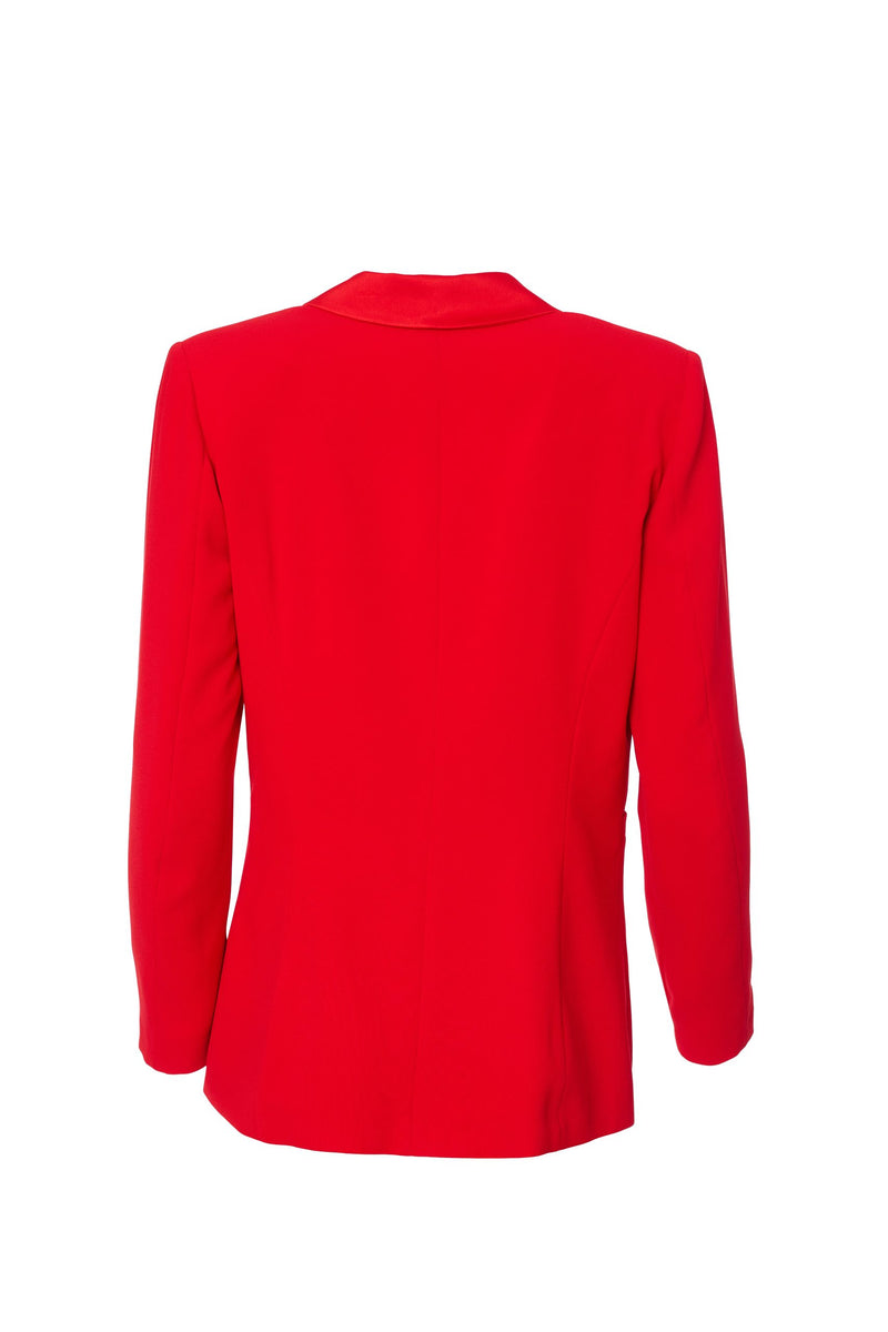 Satin Collar Jacket - Chilli