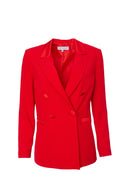Satin Collar Jacket - Chilli