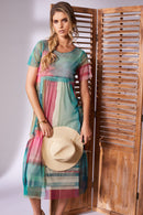 Mesh Print Dress - Apple